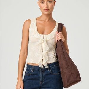 Glassons Lace Frill Top